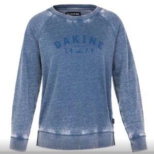 Womens Dakine Constance Crew Neck Fleece Chill Blue Size Large NWOT
